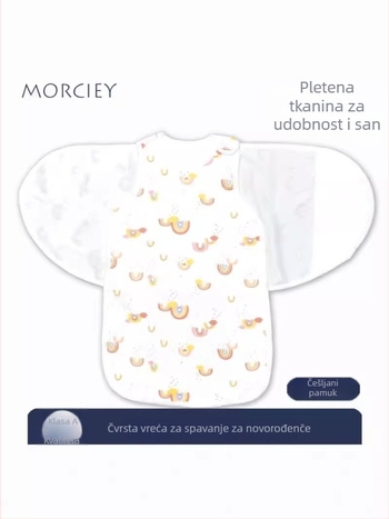 Vreća za spavanje za bebe s odvojivim rukavima i pamukovim zavojem – lagana ljetna verzija