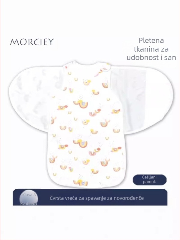 Vreća za spavanje za bebe s odvojivim rukavima i pamukovim zavojem – lagana ljetna verzija