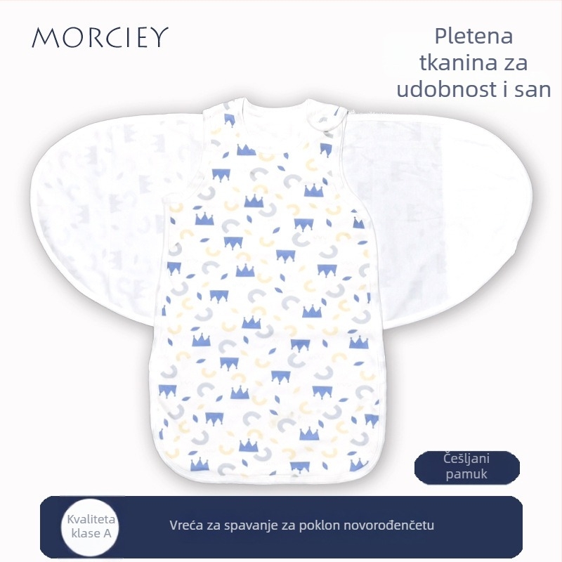 Vreća za spavanje za bebe s odvojivim rukavima i pamukovim zavojem – lagana ljetna verzija