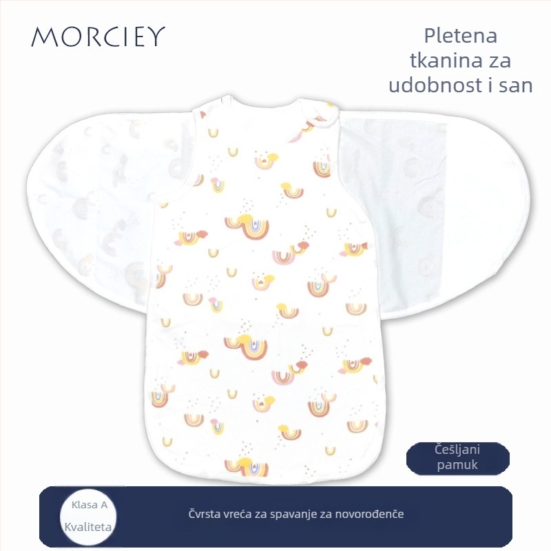 Vreća za spavanje za bebe s odvojivim rukavima i pamukovim zavojem – lagana ljetna verzija