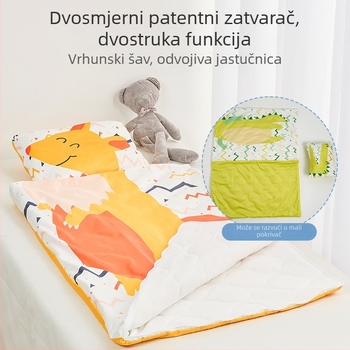 Dječja spavaća vreća s razdvojenim dizajnom, crtić uzorak, podstava 95% pamuk, punilo poliester, duljina 95 cm
