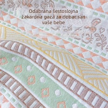 Dječji ljetni madrac od pamučne gaze, mekan, upija znoj i prozračan. Za dojenčad 0–12 mjeseci.