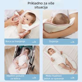 Dječja podloga od ledenog svile, prozračna, za dojenje i kolica, 0–12 mjeseci