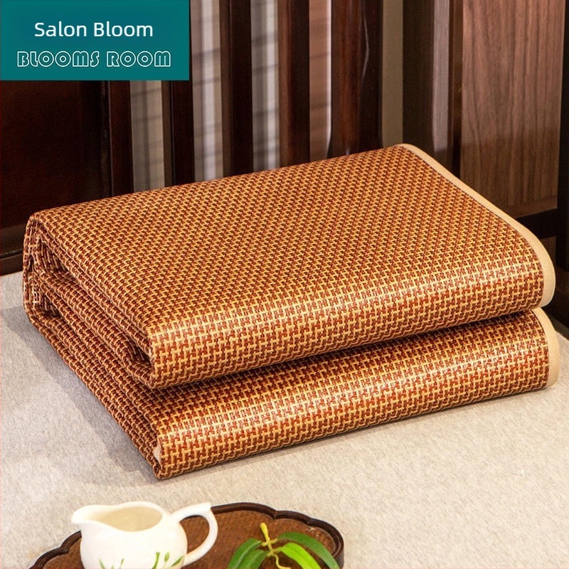 Trodijelni sklopivi set prostirki za krevet s Ice Silk matom, dizajn od ratana, šivanje splicing