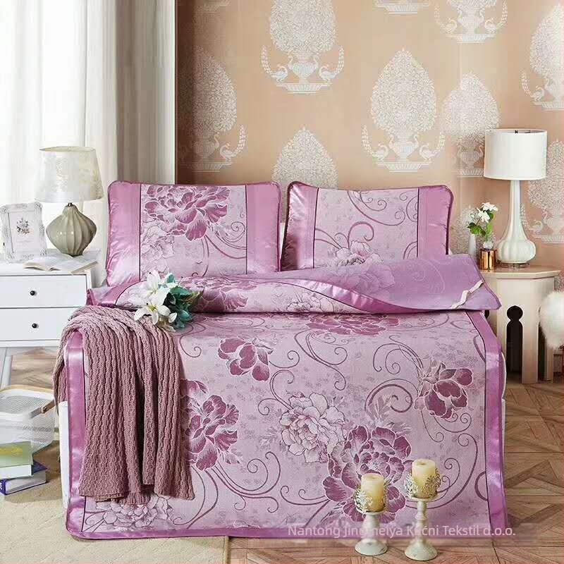 Komplet podnih podloga od ledene svile — tri komada, sklopni, Jacquard tkanina, Jingmeiya, vrhunska kvaliteta