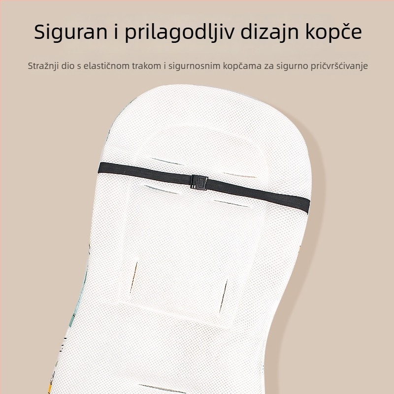 Podloga za kolica i jastučić za sjedenje – sve sezone, topla podloga od poliesterskog vlakna, za djecu 0–3 godine