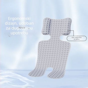 Podmetač za dječji kolica i autosjedalicu — prozračna ice silk tkanina (viskozna vlakna), za novorođenčad, ljetna upotreba