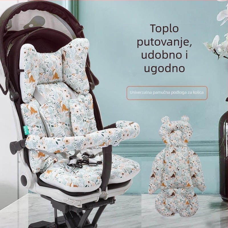 Nan baby jastučić za sjedenje u kolici, univerzalan za seriju V5/V8/X6, četiri sezone, topla podstava, pamuk + poliester vlakna, za djecu 0–1 godina