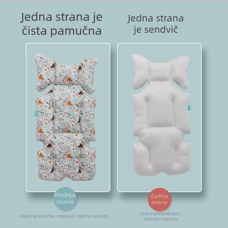 Nan baby jastučić za sjedenje u kolici, univerzalan za seriju V5/V8/X6, četiri sezone, topla podstava, pamuk + poliester vlakna, za djecu 0–1 godina