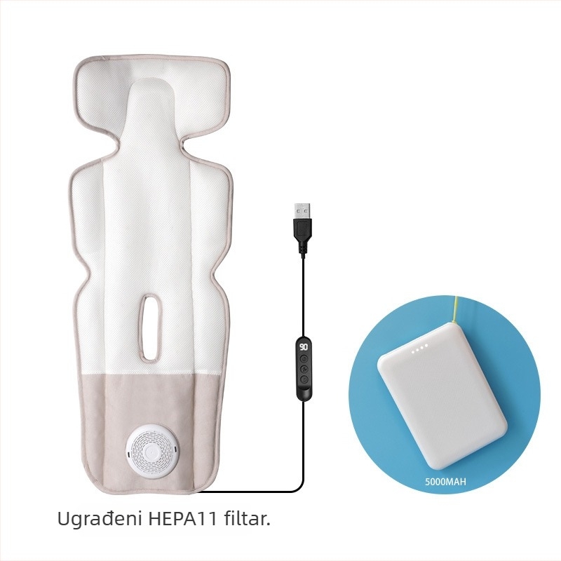 Ankeyue platneni električni ventilacijski madrac za dječji auto sjedalicu i kolica – prozračna sigurnosna podloga za bebe 1–3 godine