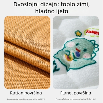 Dvostrano flanelno jastučić za sjedalo kolica, za sve sezone