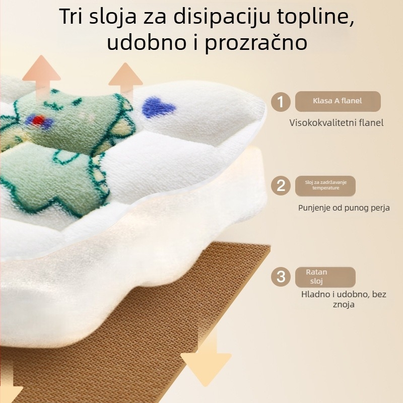 Dvostrano flanelno jastučić za sjedalo kolica, za sve sezone