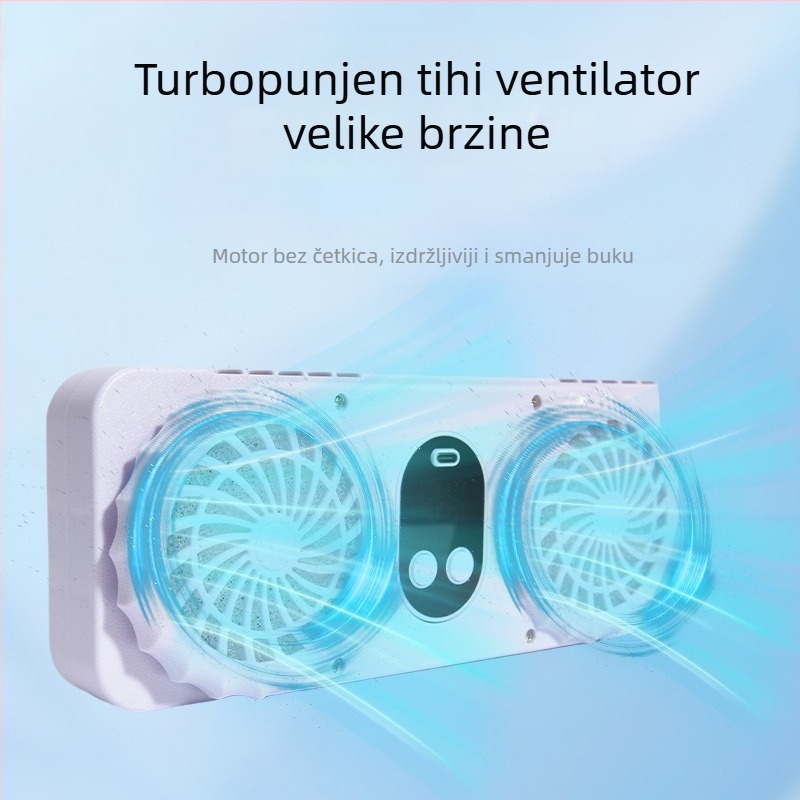 Bežična električna podloga za ventilaciju za dječji kolica i sjedalo, madrac s dvostrukim ventilatorom