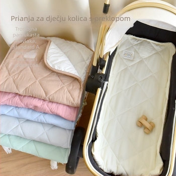 Podloga za dječja kolica – pamuk, periva, za bebe 0–12 mjeseci