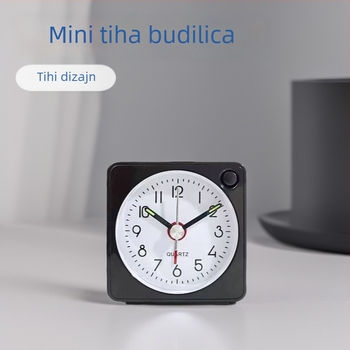 emoyo budilica – baterijsko napajanje, kvarcni mehanizam, analogni prikaz s numeričkim oznakama, svijetli u mraku, PVC brojčanik