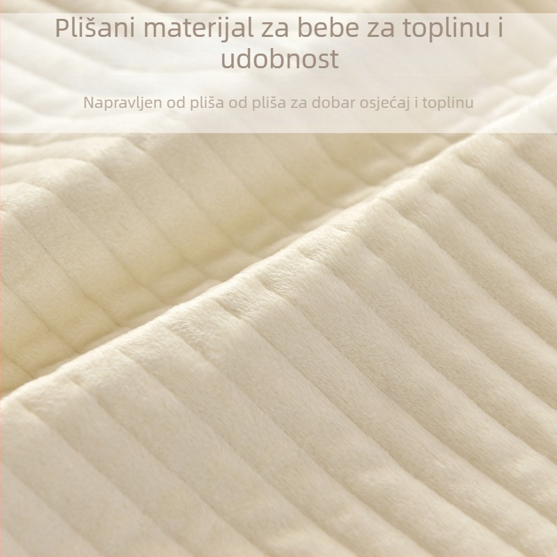 Mat za kolica za bebe – jesen/zima debeli jastuk; gornji sloj beba velur (100% poliester), srednji sloj svila floss (100% poliester), donji sloj 100% pamuk; pogodno za djecu 0-1 godina