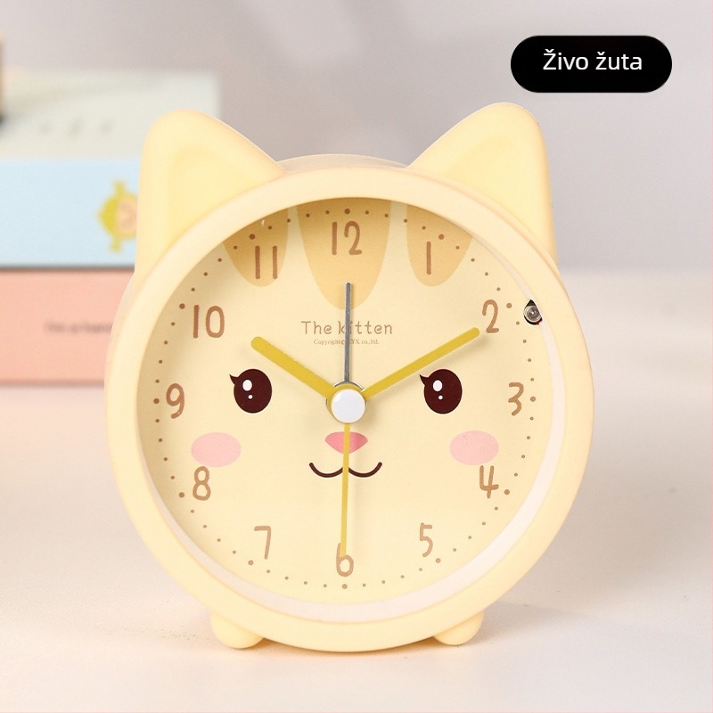 Stolni sat s karikaturnim dizajnom, napajan baterijom, kućište od ABS+silikona, brojčanik od plastike, jednostrani zaslon