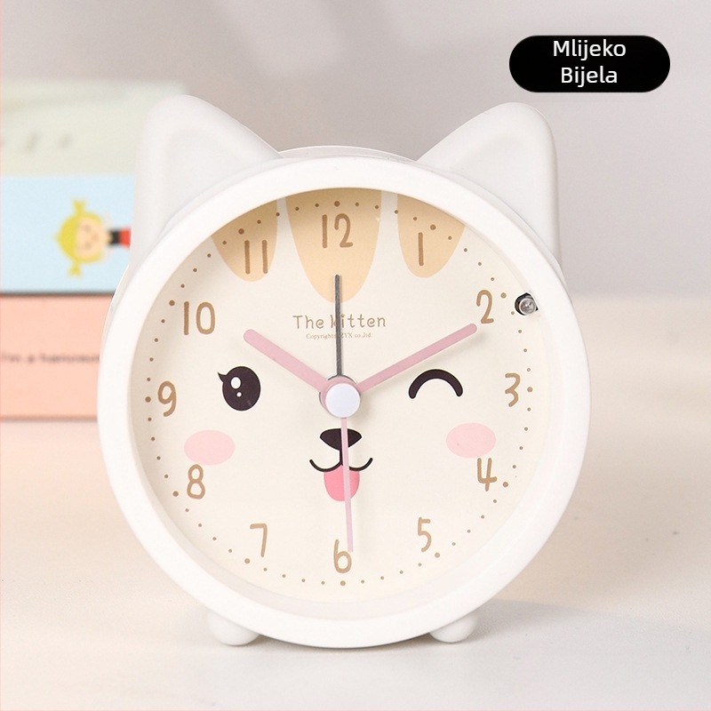 Stolni sat s karikaturnim dizajnom, napajan baterijom, kućište od ABS+silikona, brojčanik od plastike, jednostrani zaslon