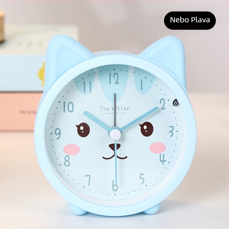 Stolni sat s karikaturnim dizajnom, napajan baterijom, kućište od ABS+silikona, brojčanik od plastike, jednostrani zaslon