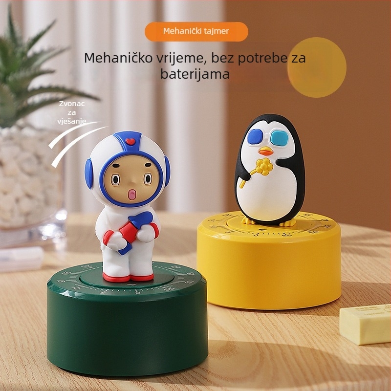 Crtić timer s elektroničkim pogonom, pokazivačkim zaslonom, kućište od PVC mekane gume + ABS, prilagođeni logo, pogodan za dnevni boravak, spavaću sobu, ured, učenje i kuhinju