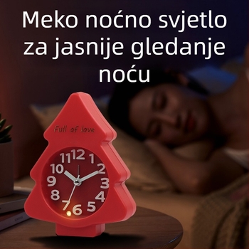 Alarmni sat s Seiko mehanizmom, tih rad, napajanje baterijom, LED + analogni prikaz, plastično kućište