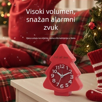 Alarmni sat s Seiko mehanizmom, tih rad, napajanje baterijom, LED + analogni prikaz, plastično kućište
