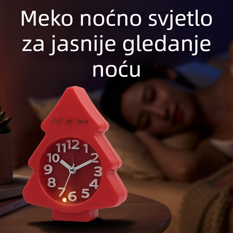 Alarmni sat s Seiko mehanizmom, tih rad, napajanje baterijom, LED + analogni prikaz, plastično kućište