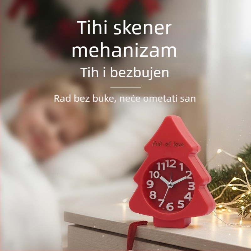 Alarmni sat s Seiko mehanizmom, tih rad, napajanje baterijom, LED + analogni prikaz, plastično kućište