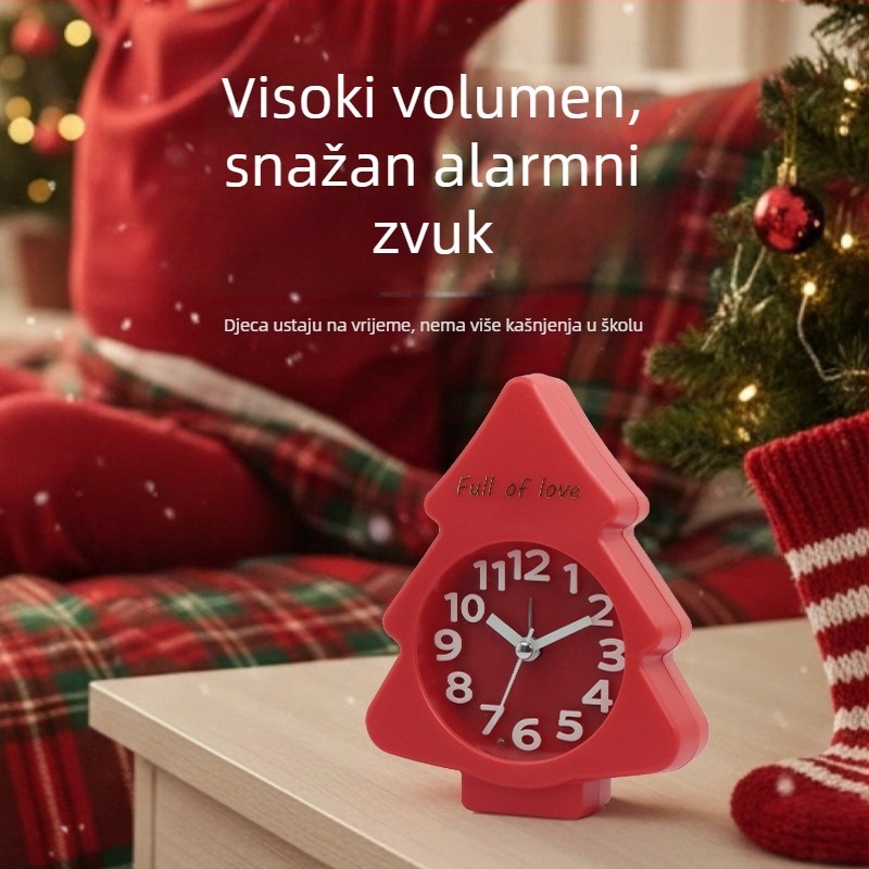 Alarmni sat s Seiko mehanizmom, tih rad, napajanje baterijom, LED + analogni prikaz, plastično kućište