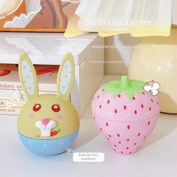 Studentski tajmer i kuhinjski odbrojivač - mehanički timer, LED zaslon i analogni brojčanik, vanjsko napajanje