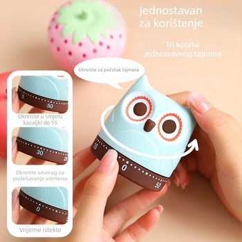 Studentski tajmer i kuhinjski odbrojivač - mehanički timer, LED zaslon i analogni brojčanik, vanjsko napajanje