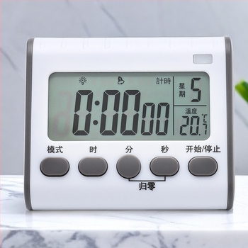 Fanhe Baterijski kuhinjski tajmer s alarmom – magnetsko zidno montiranje, LCD zaslon, elektronički mehanizam, alarm i kronograf