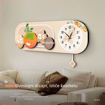 Stenski sat za dnevni boravak, minimalistički moderni dizajn, motiv sretnog jelena, svježi visokokvalitetni dekorativni sat, bez bušenja, tih hod