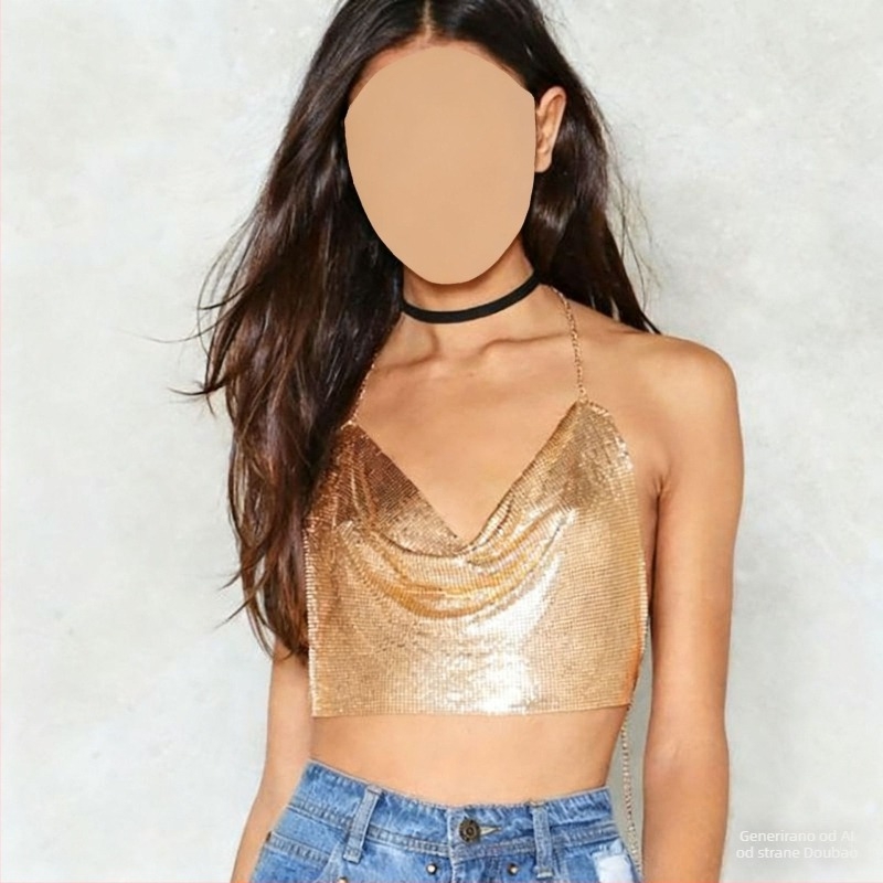 Aluminišna mrežasta ogrlica za prsa i tijelo, ljetno izdanje 2024, težina 97 g