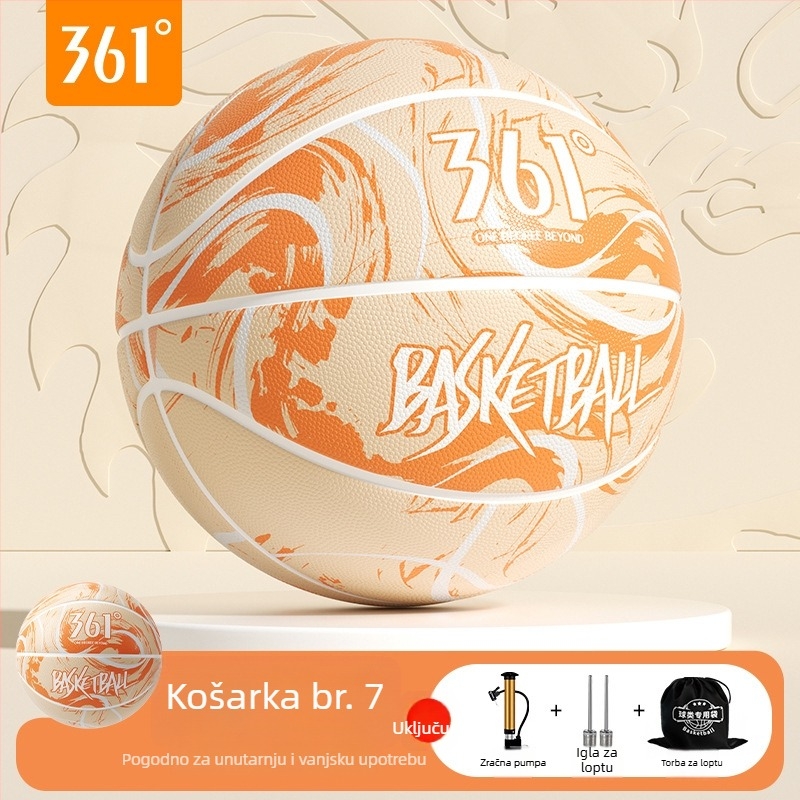 361° košarka s motivom zmaja – vanjski betonski teren, otporan na habanje, visoka elastičnost, plava lopta, veličina 7 za odrasle i veličina 5 za mlade