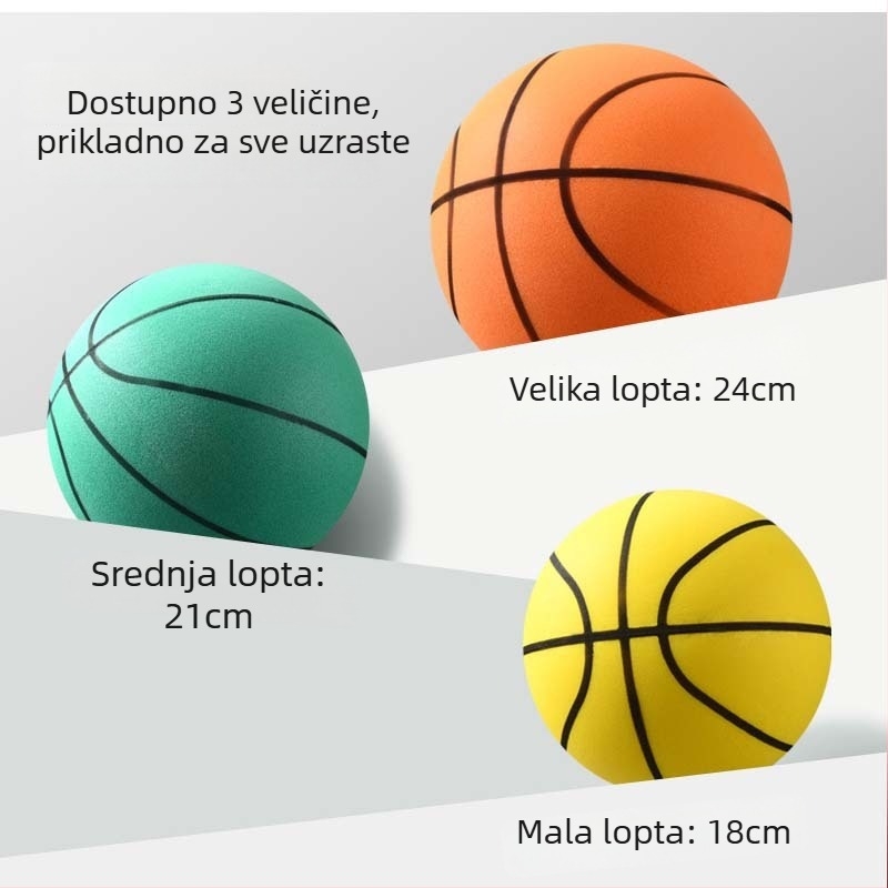 Tiha PU košarkaška igračka za unutarnju igru - Marka Siam - Materijal PU/polyurethane - Ispis logotipa dostupan - Prilagodba moguća - Samo za djecu