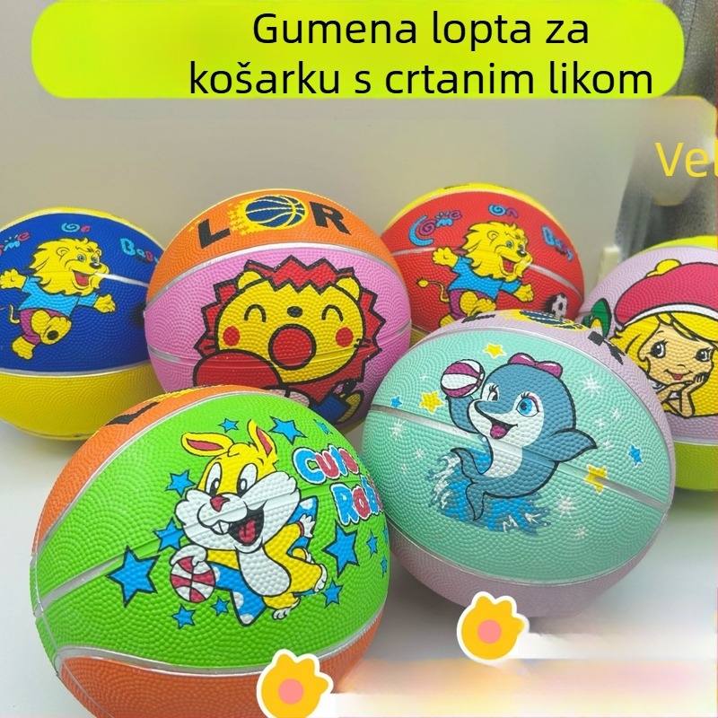 Dječja gumena košarkaška lopta – veličine 3/5/7, dizajn crtani likovi