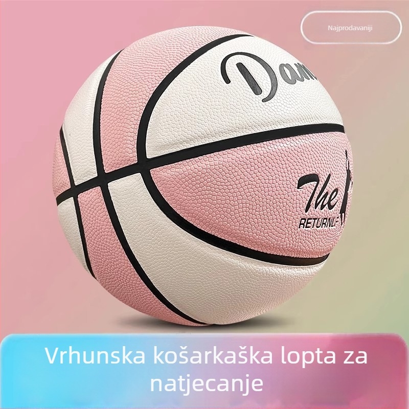 Autentična košarka veličine 5–7 za treninge i natjecanja u srednjoj školi — za djevojke i djecu, otporna na habanje