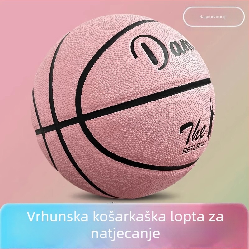 Autentična košarka veličine 5–7 za treninge i natjecanja u srednjoj školi — za djevojke i djecu, otporna na habanje