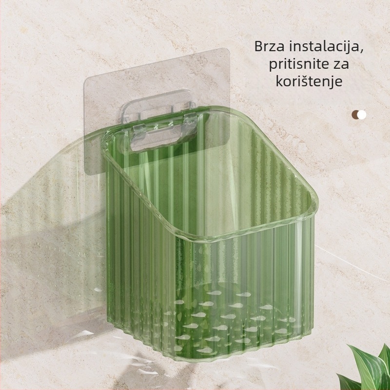 Jin Xi zidni bez bušenja ormarić za kupaonicu za pohranu sredstava za njegu lica | plastika | nosivost 10 kg | lagani luksuzni stil