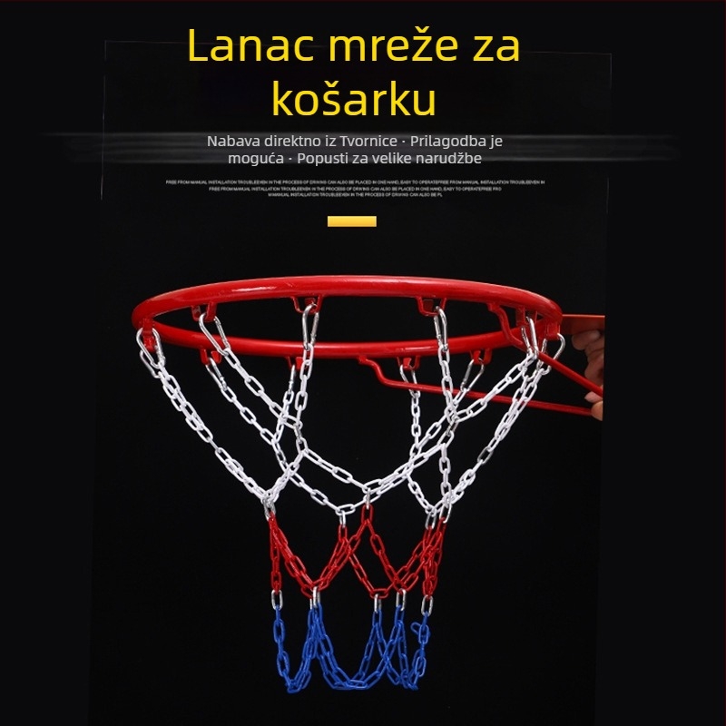 Stalak za koš od nehrđajućeg čelika sa mrežom i košem (Materijal: 3283093; Težina: 1 kg; Mogućnost prilagodbe; Kategorija: stup/okvir za košarku; Kategorija proizvoda: ploča za košarku)