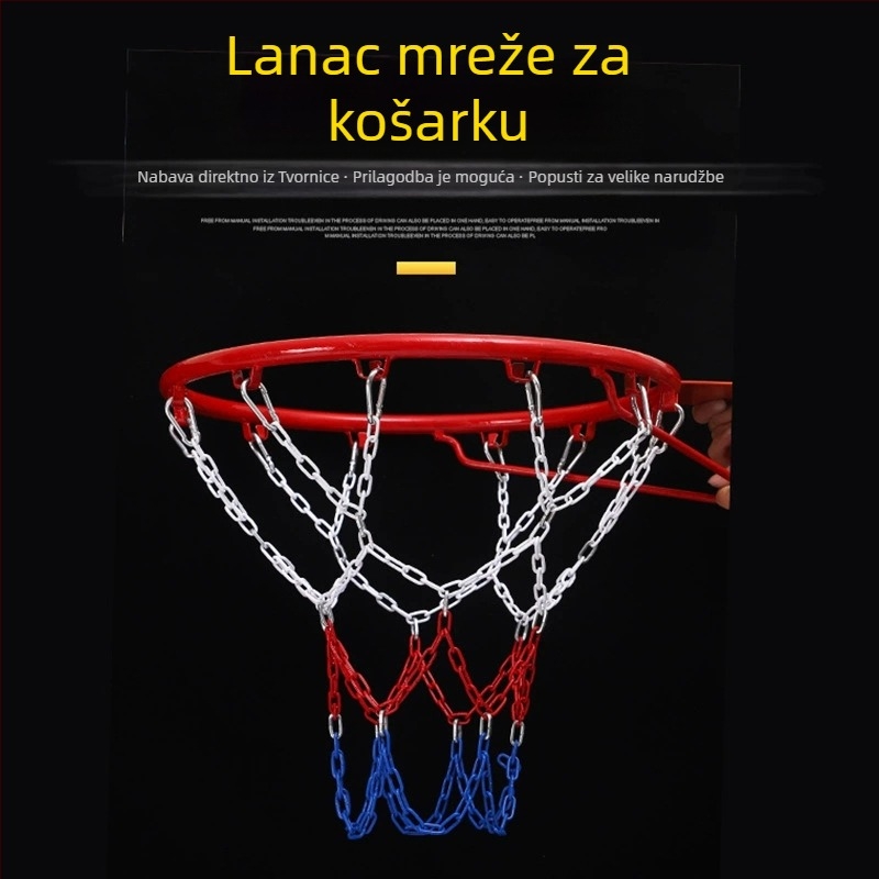 Stalak za koš od nehrđajućeg čelika sa mrežom i košem (Materijal: 3283093; Težina: 1 kg; Mogućnost prilagodbe; Kategorija: stup/okvir za košarku; Kategorija proizvoda: ploča za košarku)