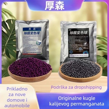 Kugla za pročišćavanje zraka s nano mineralnim kristalima kalijeva permanganata, 1 kg, bez mirisa, uklanjanje formaldehida i benzena