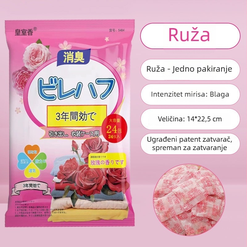 Royal Incense kuglice protiv moljaca za ormariće s mirisom ruže — zaštita od plijesni, insekata i vlage, 96 kom.