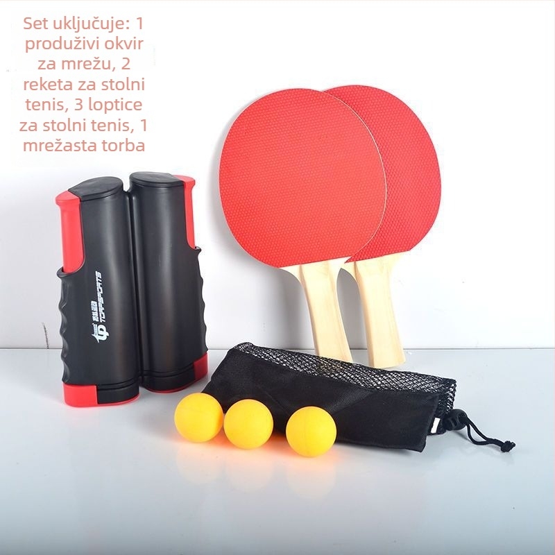 Stalak mreže za stolni tenis – debel, prijenosan, proširiv, za vanjsku upotrebu