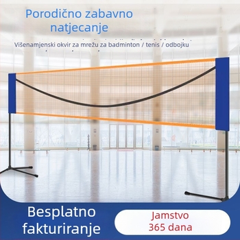 Prenosni stalak za badminton mrežu – sklopivi, za unutarnju i vanjsku upotrebu, kućna upotreba
