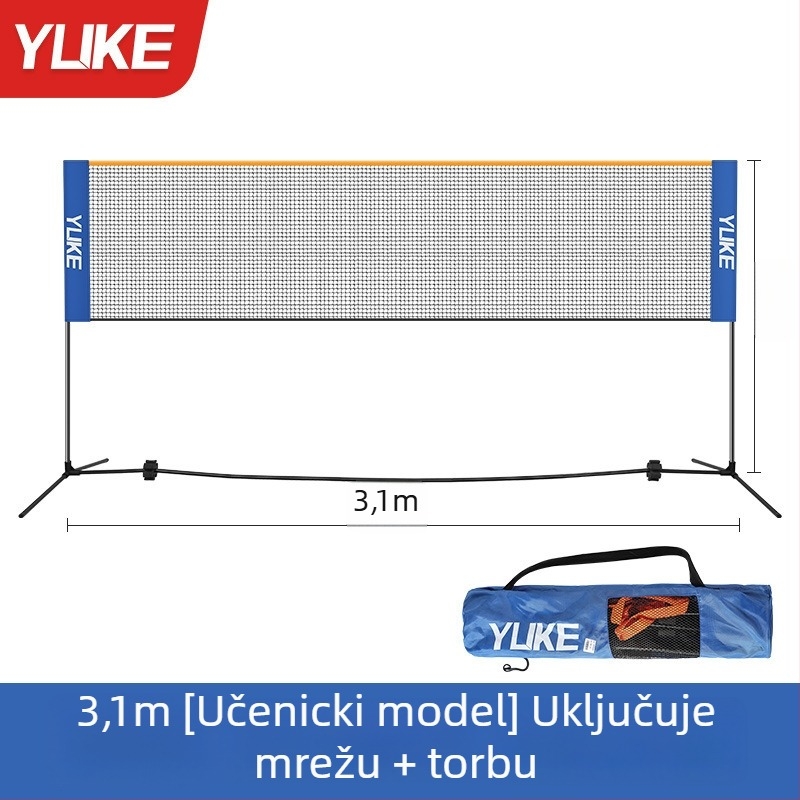 Okvir za badminton mrežu, sklopiv, prijenosan za unutarnje i vanjske uvjete, najlon materijal, marka Yuke, šifra proizvoda YPWJ