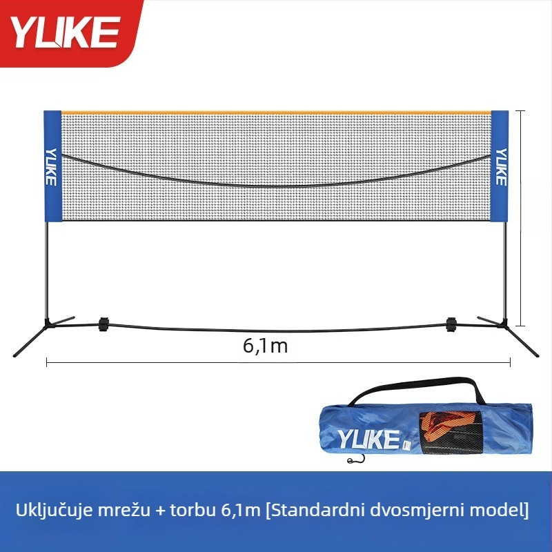 Okvir za badminton mrežu, sklopiv, prijenosan za unutarnje i vanjske uvjete, najlon materijal, marka Yuke, šifra proizvoda YPWJ