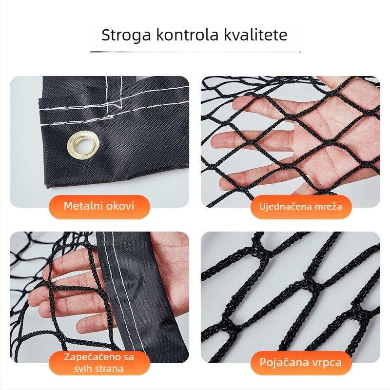 Teniska mreža bez čvorova za pojedinačne i dvostruke natjecanja, PE materijal, 3 kg