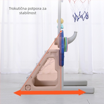 Unutarnja podesiva košarkaška stativa za djecu — kućna upotreba, Jooboa, težina 2.2 kg; veličina pakiranja 57.5×11.5×38 cm; prilagođavanje proizvodnji dostupno